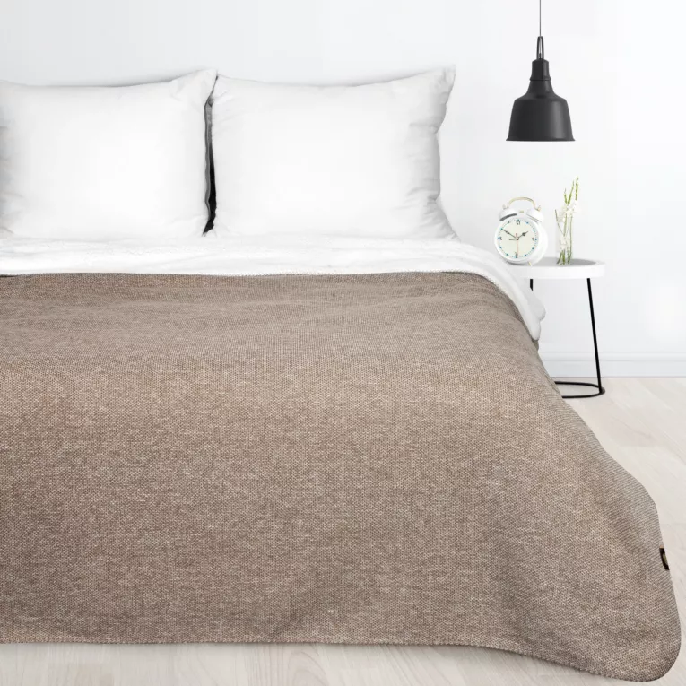 Koc bukla 150x200 cm beżowo, biały dwustronny PANDA EUROFIRANY PREMIUM Eurofirany