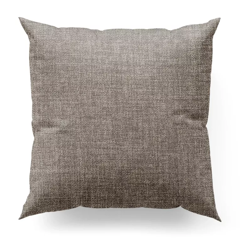 Poszewka szyta beżowa z tkaniny o grubym splocie