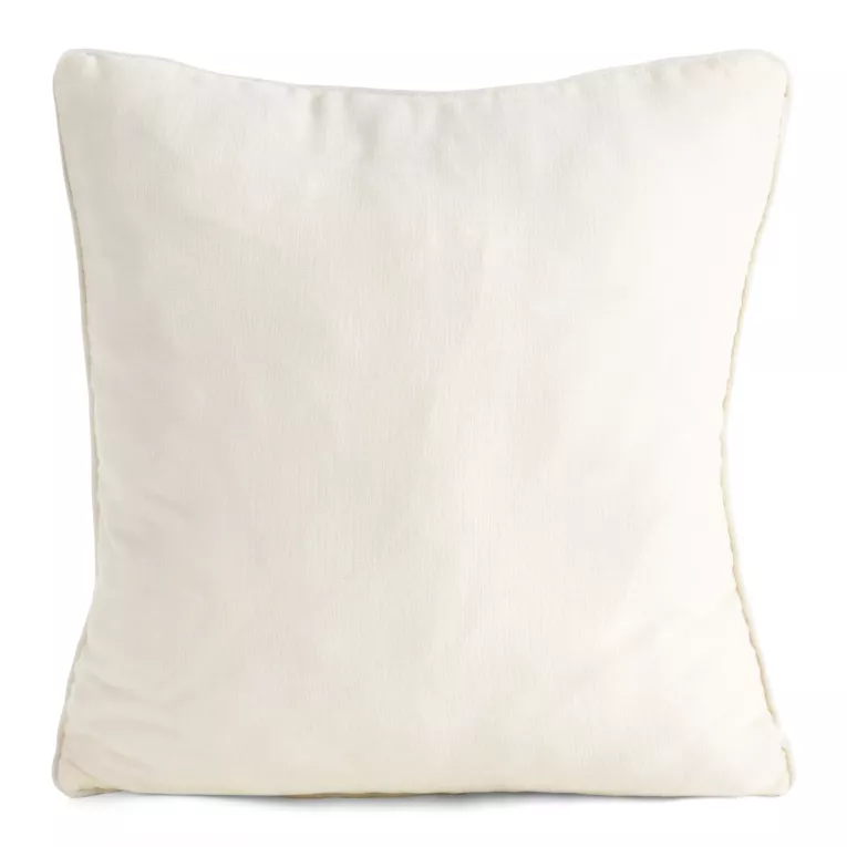 Poszewka na poduszkę 45x45 cm szenilowa kremowa z ozdobną lamówką - VANI Eurofirany