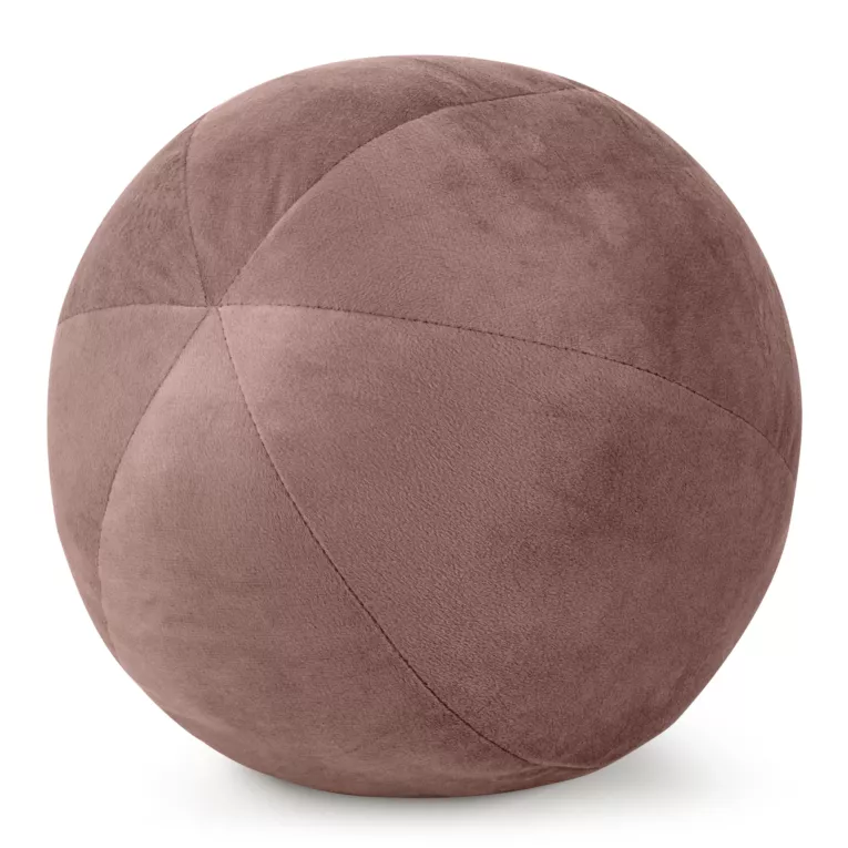 Poduszka dekoracyjna w formie kuli średnica 24 cm welwetowa ciemnoróżowa GAJA Eurofirany