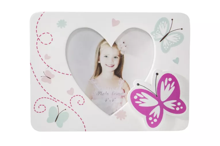 JULIET KREMOWA RAMKA NA ZDJĘCIA Z WYCIECIEM W KSZTAŁCIE SERCA 16x12 cm EUROFIRANY