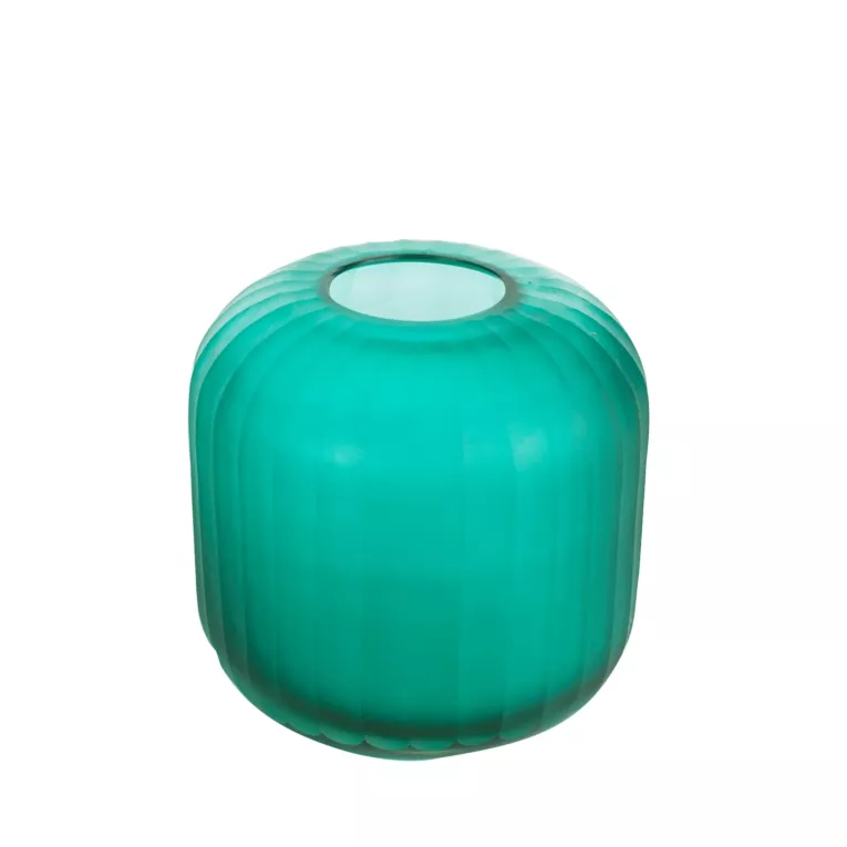 Wazon dekoracyjny CHIA turkusowy ze szkła artystycznego Eurofirany