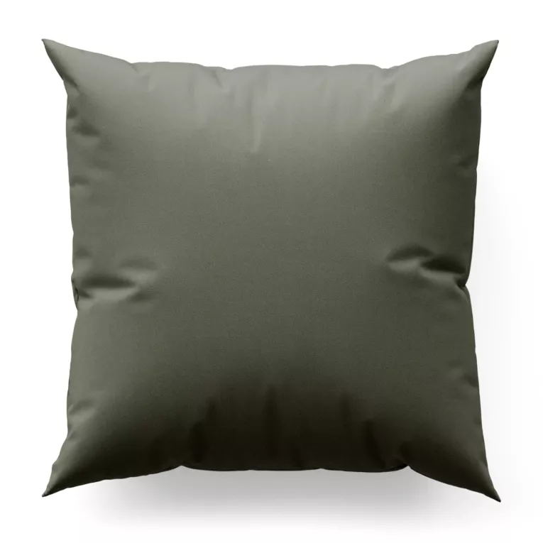 Poszewka szyta srebrna z gładkiej zaciemniającej tkaniny typu dimout