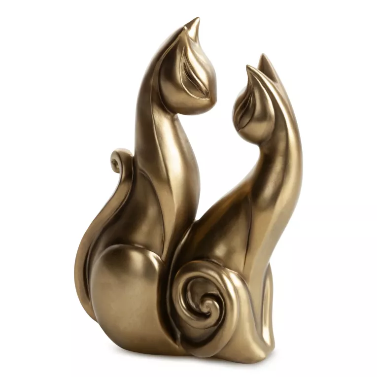 Dekoracyjna figurka KOT w półmatowym złotym kolorze Eurofirany