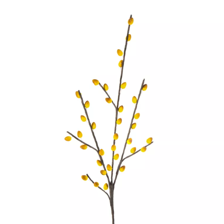 Sztuczna gałązka dekoracyjna żółta Eurofirany