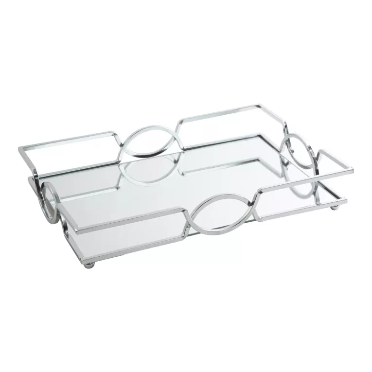 Taca lustrzana LETA ze srebrnym rantem Eurofirany