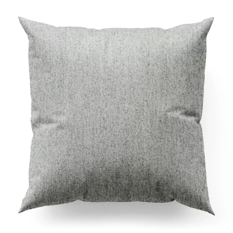 Poszewka szyta szara z tkaniny typu bukla z efektem melanżu