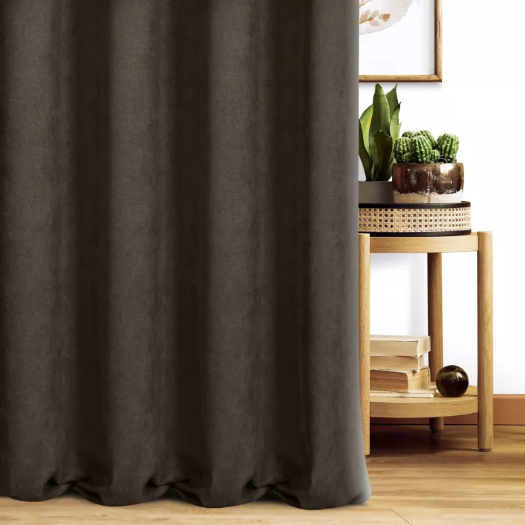 Tkanina zasłonowa gładka, zamszowa Eurofirany