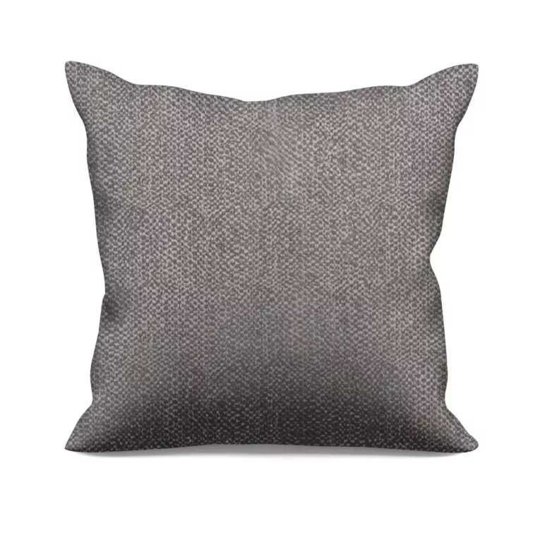 Poszewka szyta stalowo szara z miękkiej tkaniny z efektem melanżu