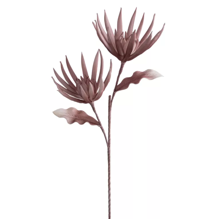 Kwiat sztuczny pudrowy z plastycznej pianki foamiran 70 cm Eurofirany