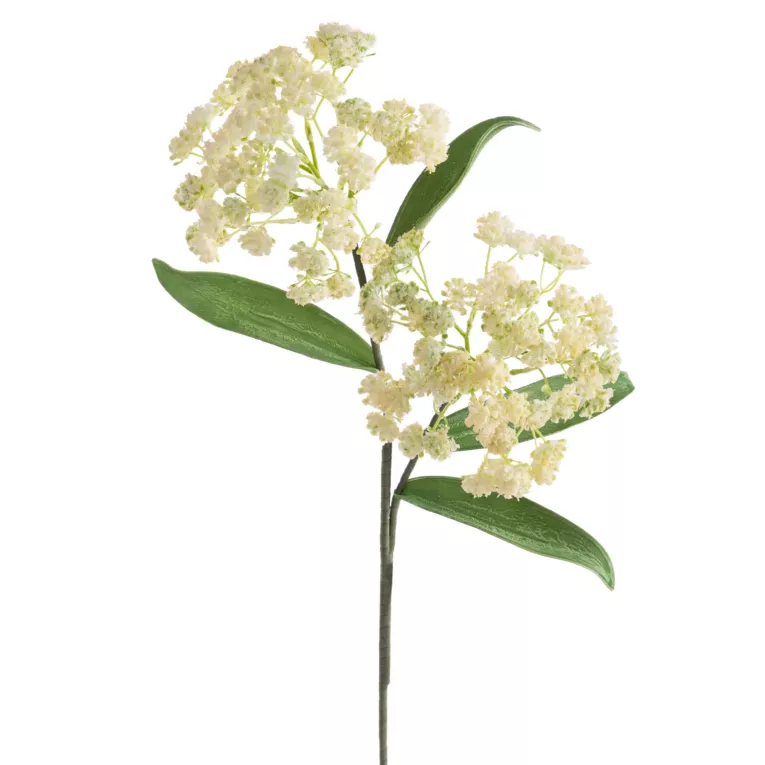 Kwiat sztuczny kremowy z plastycznej pianki foamiran 73 cm Eurofirany