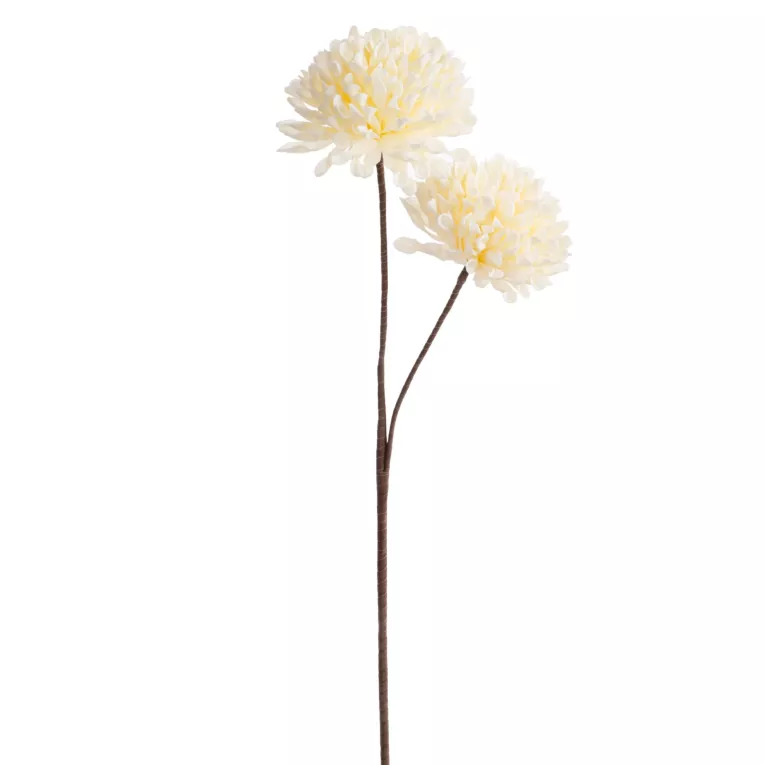 Kwiat sztuczny kremowy z plastycznej pianki foamiran 63 cm Eurofirany