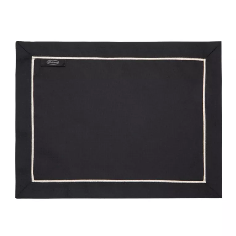 Komplet podkładek 4szt czarny 30x40 cm MADELE ze złotą lamówką