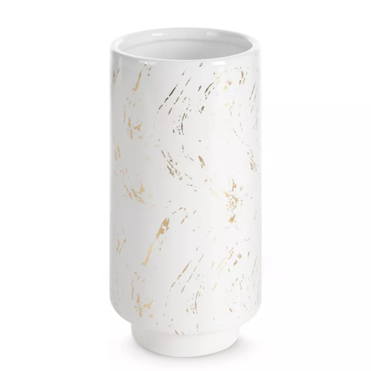 Wazon ARIELA 2 zdobiony przecieranym wzorem Eurofirany