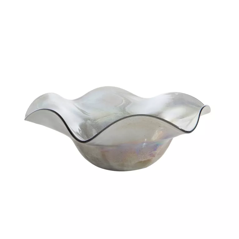Misa dekoracyjna MASON srebrna ze szkła artystycznego Eurofirany