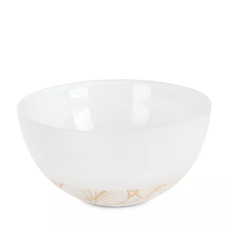 Misa dekoracyjna LUNA 3 biało-złota szklana o klasycznym kształcie Limited Collection Eurofirany