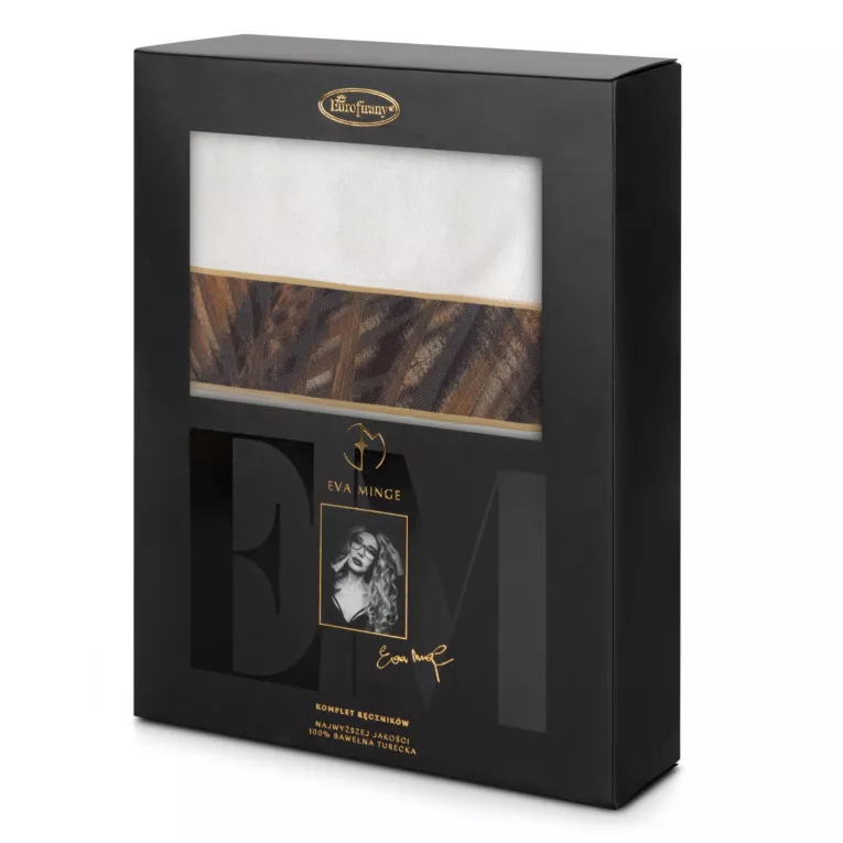 Zestaw ręczników bawełnianych 3 szt kolor biały, brązowy 500 g/m2 Eva Minge 11 Eurofirany