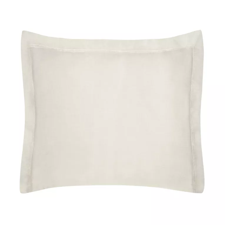 Poszewka na poduszkę 50x70 cm bawełniana z satynowym połyskiem i ozdobną kantą beżowa NOVA COLOUR Eurofirany