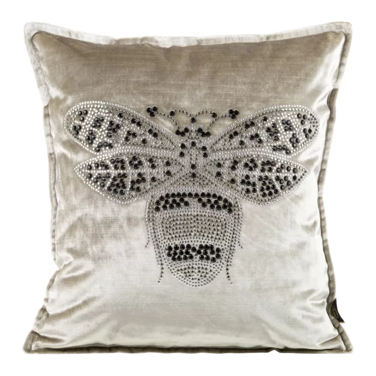 Poszewka ozdobna ROYAL 2 z welwetu z kryształowym trzmielem Eurofirany