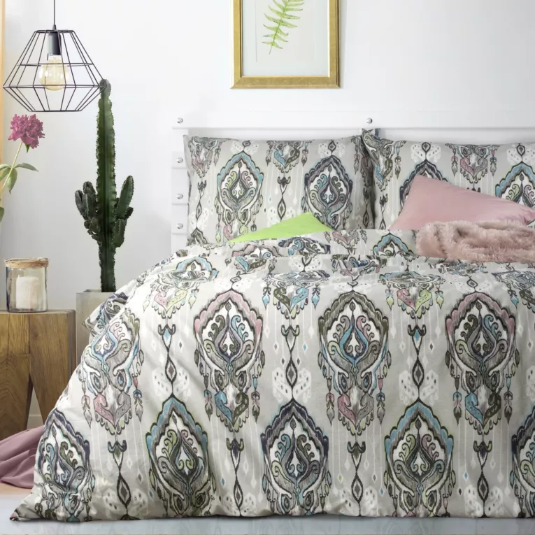 VANESSA komplet pościeli z bawełny z ornamentowym wzorem Eurofirany
