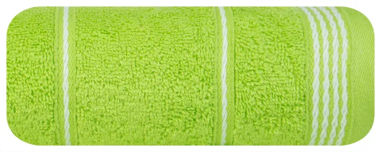 Ręcznik kąpielowy 50x90 cm bawełniany kolor jasnozielony ze stębnowaną bordiurą 500 g/m2 MIRA Eurofirany
