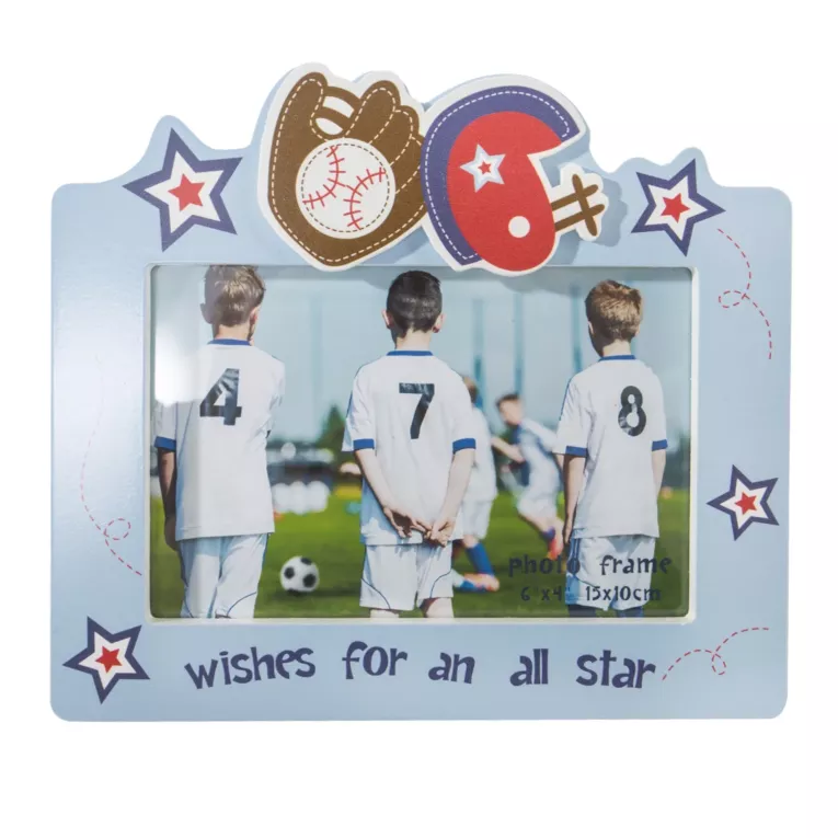 Ramka na zdjęcia ALEX jasnoniebieska z drewna Eurofirany