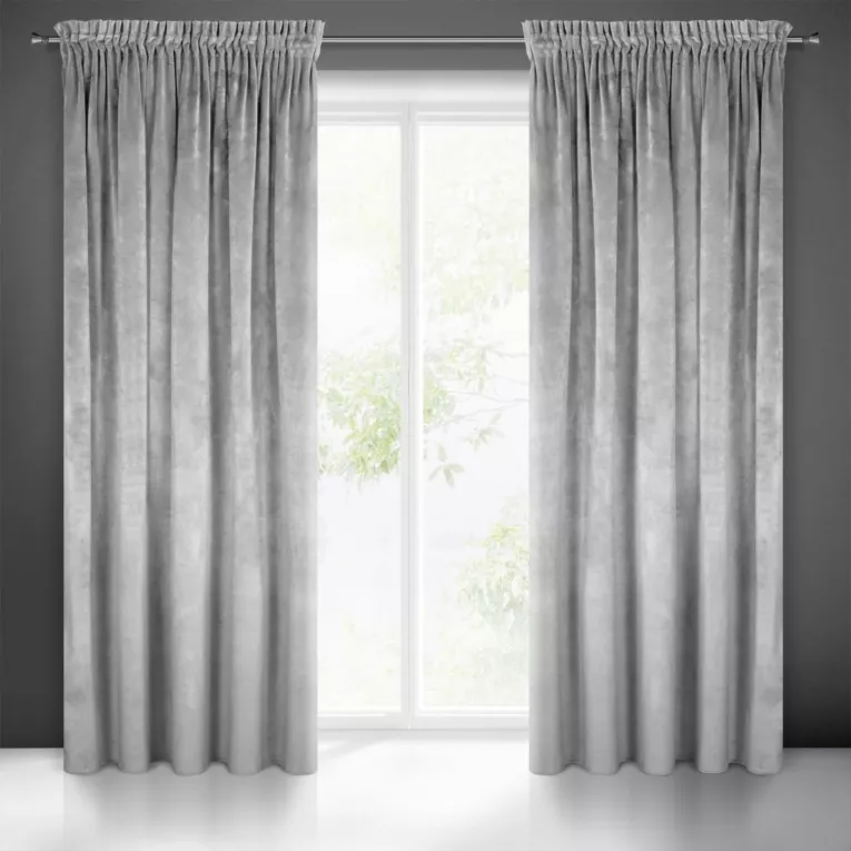 Zasłona stalowa z ekskluzywnego matowego welwetu 140x300 cm taśma VILLA Eurofirany