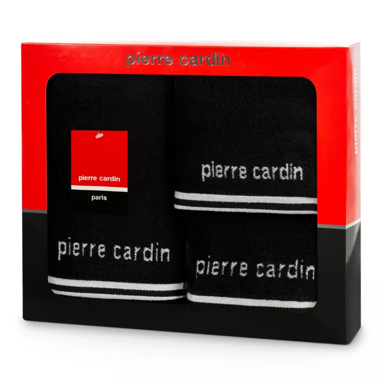 Zestaw ręczników bawełnianych na prezent 3 szt kolor czarny 500 g/m2 ROCCO Pierre Cardin Eurofirany