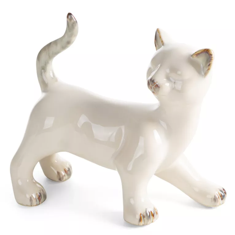 Figurka dekoracyjna kot kremowa 20x10x18 cm AVANI Eurofirany