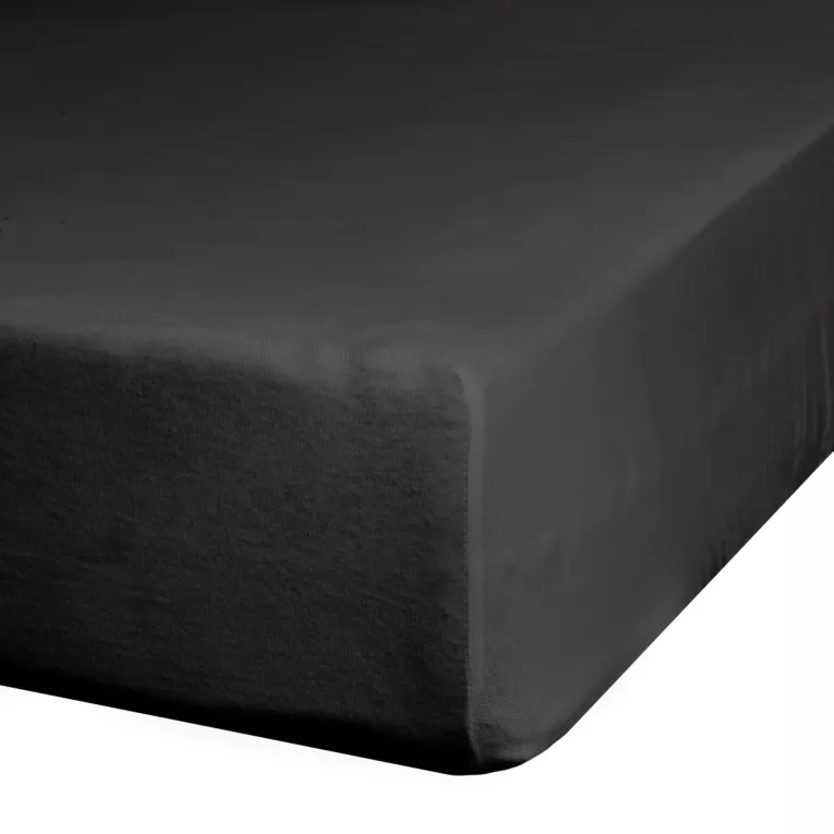 Prześcieradło jersey z gumką 220x200 cm z bawełny kolor czarny 125 g/m2 Design 91 Eurofirany