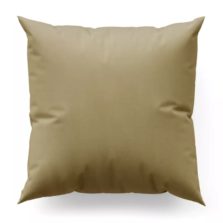 Poszewka szyta oliwkowa z jednokolorowej gładkiej tkaniny