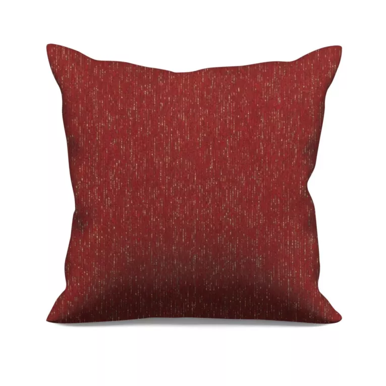 Poszewka szyta czerwono złota z tkaniny przetykanej błyszczącą nicią