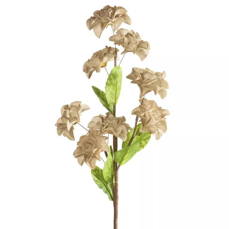 Kwiat sztuczny ciemnobeżowy z plastycznej pianki foamiran 65 cm Eurofirany