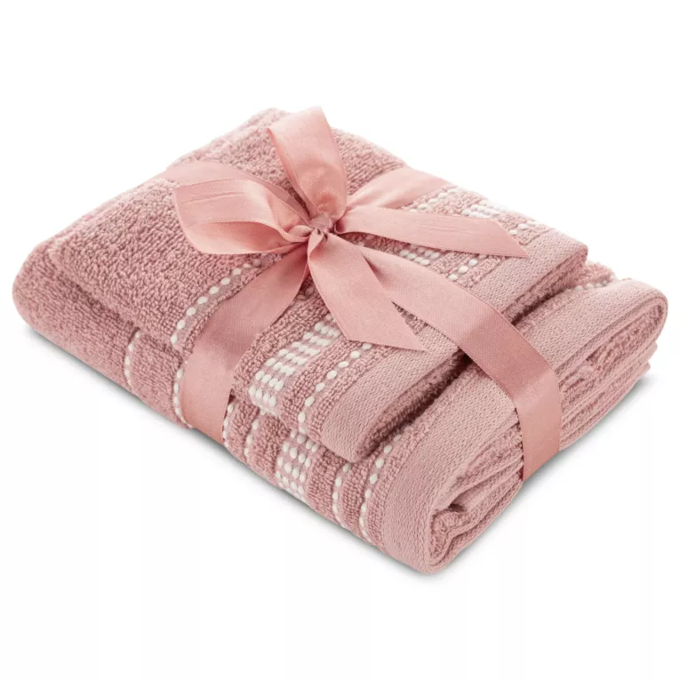 Zestaw ręczników bawełnianych 2 szt kolor różowy 500 g/m2 NEL JOLY Eurofirany