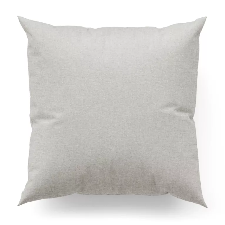 Poszewka szyta srebrna z tkaniny typu dimout o średnim stopniu zaciemnienia