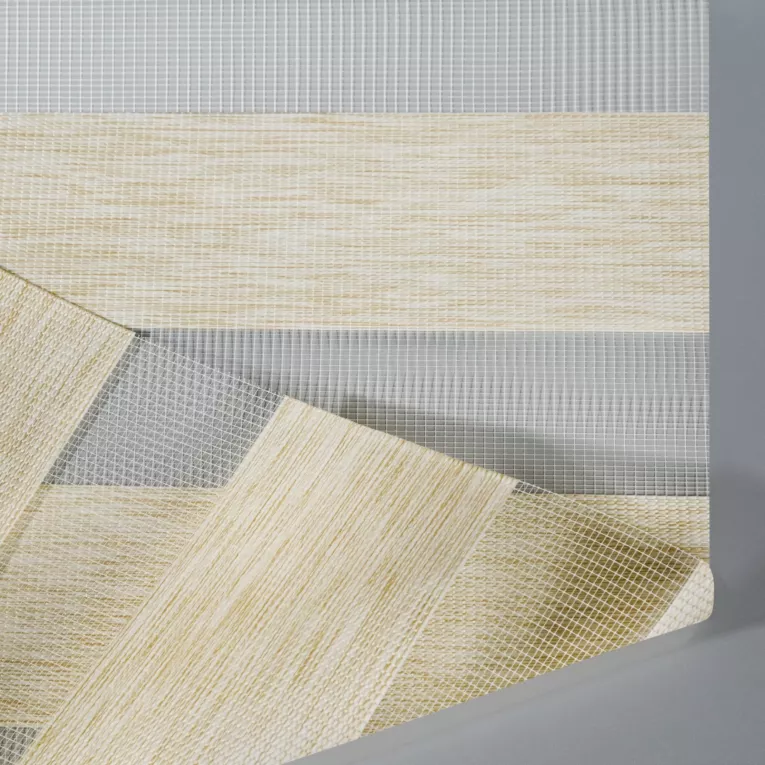 Roleta Mini Dzień - Noc naturalna z tkaniny roletowej w pasy z efektem melanżu