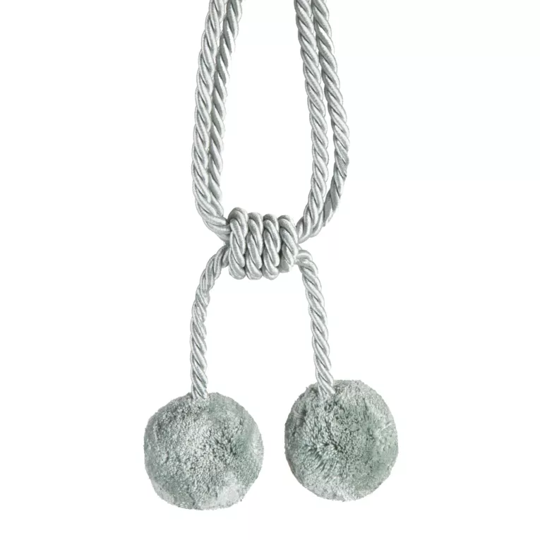 Dekoracyjny sznur do zasłon ANGELA upinacz z ozdobnymi pomponami Eurofirany