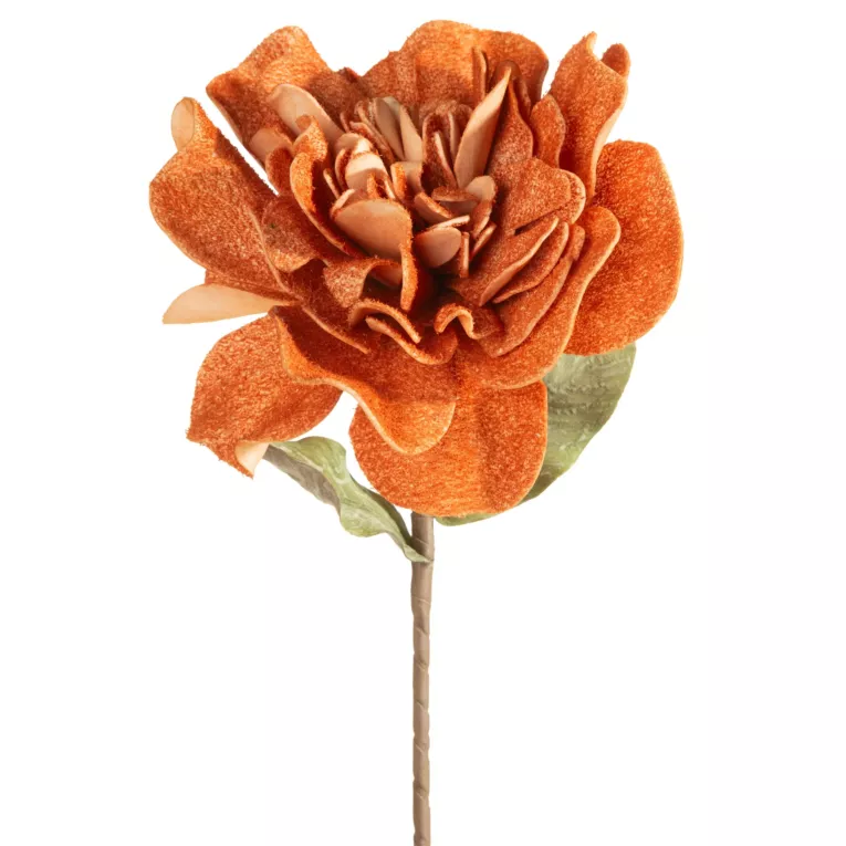 Kwiat sztuczny pomarańczowy z plastycznej pianki foamiran 70 cm Eurofirany
