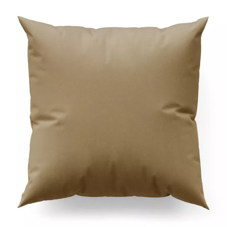 Poszewka szyta beżowa z jednokolorowej gładkiej tkaniny