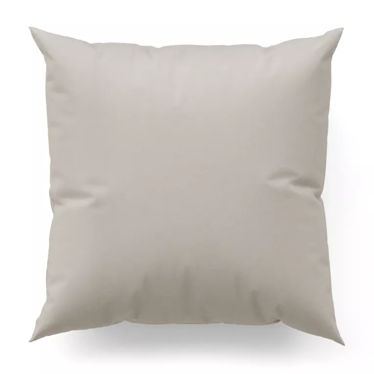 Poszewka szyta beżowa z miękkiej tkaniny w drobny wzór jodełkowy