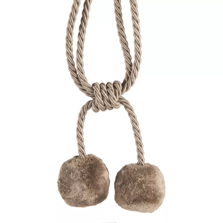 Dekoracyjny sznur do zasłon ANGELA upinacz z ozdobnymi pomponami Eurofirany