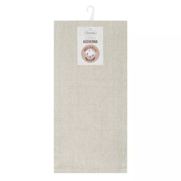 Komplet ściereczek kuchennych 2szt 50x70 cm bawełniany kolor beżowy zdobionych w pasy 200 g/m2 KARIN Eurofirany