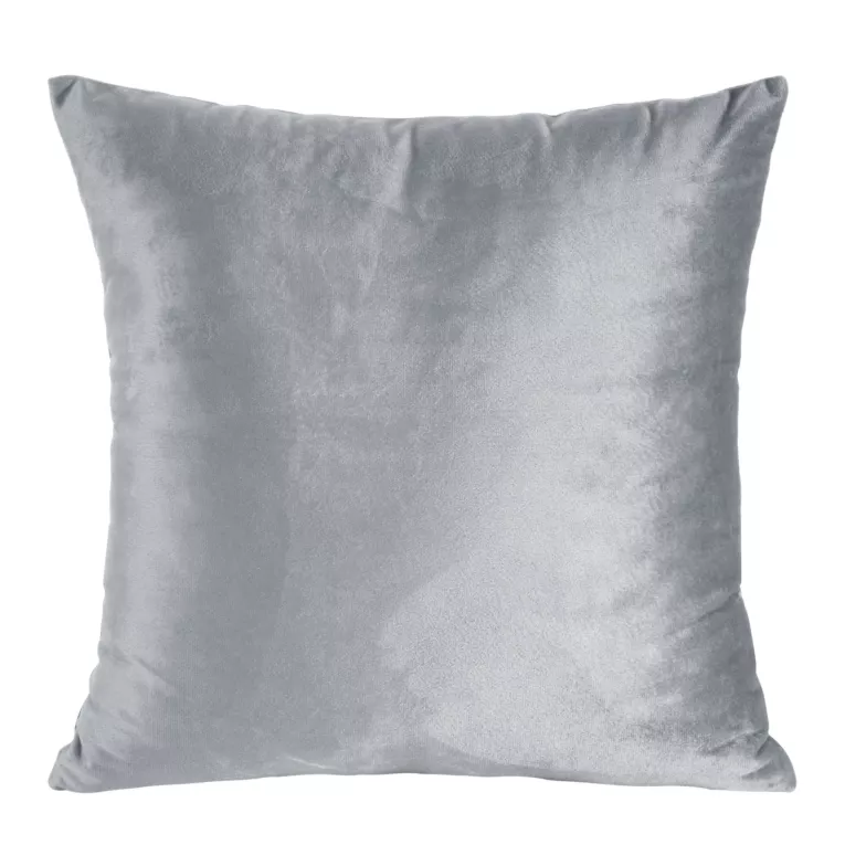 Poszewka na poduszkę 40x40 cm welwetowa z połyskiem miękka i puszysta srebrna MELANIE Eurofirany