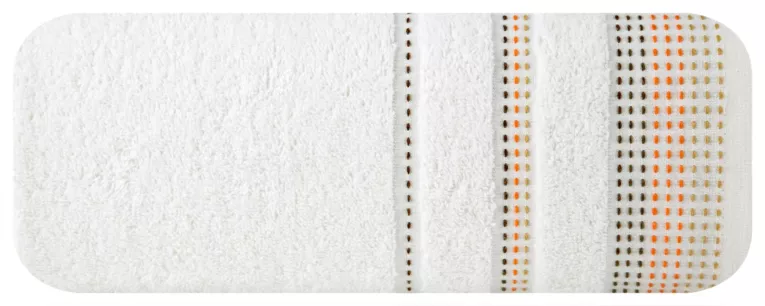 Ręcznik kąpielowy 50x90 cm bawełniany kolor kremowy z ozdobnym stębnowaniem 500 g/m2 POLA Eurofirany