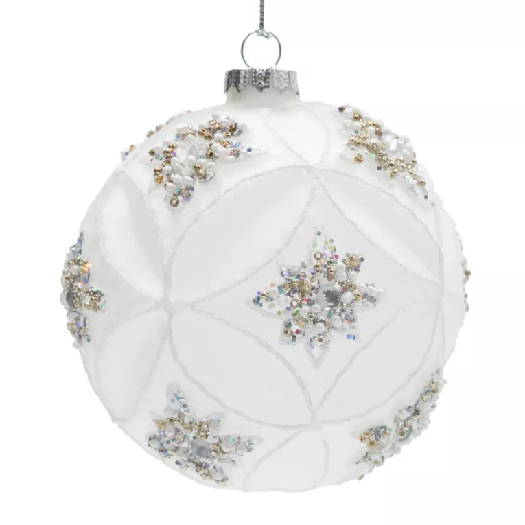 Klasyczna szklana ręcznie zdobiona z motywem gwiazdek Eurofirany