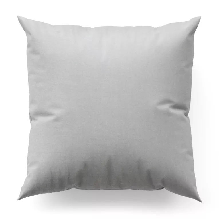 Poszewka szyta biała z tkaniny z mieszanką lnu i wiskozy, w stylu eko, z delikatnym połyskiem