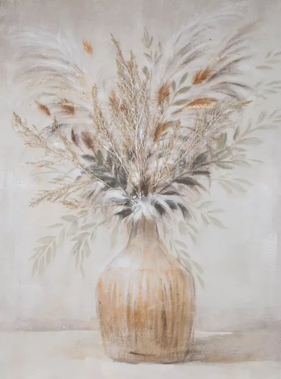 Obraz ręcznie malowany na płótnie trawa pampasowa