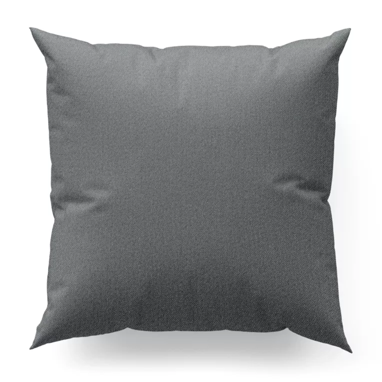 Poszewka na wymiar grafitowa z tkaniny z jodełkowym wzorem geometrycznym