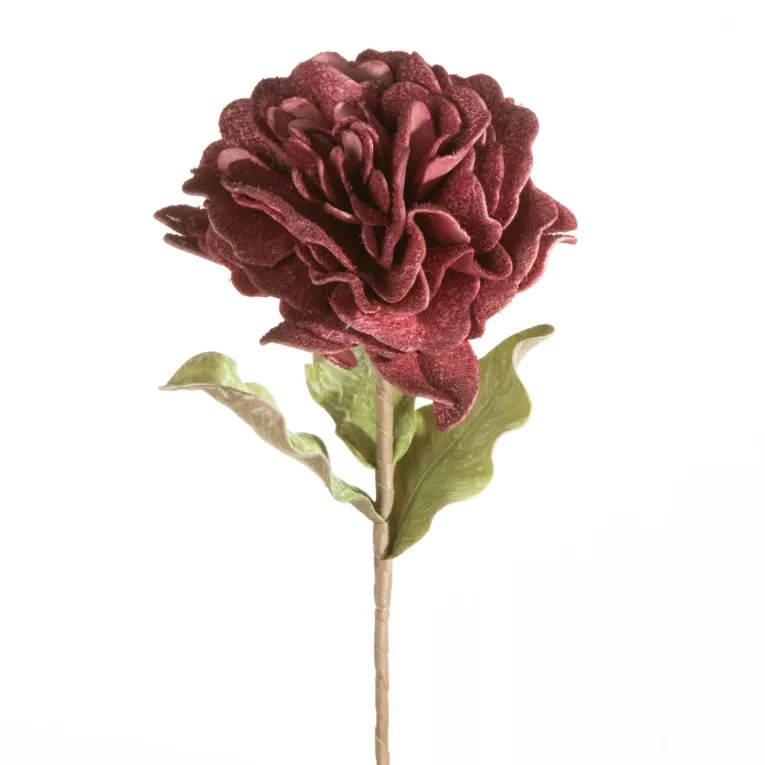 Kwiat sztuczny ciemnofioletowy z plastycznej pianki foamiran 75 cm Eurofirany