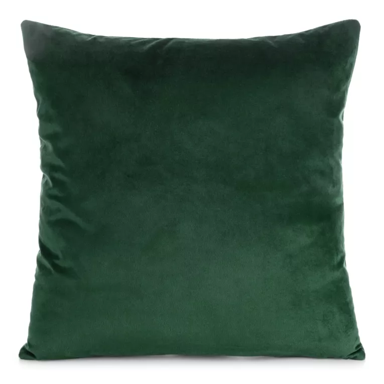 Poszewka na poduszkę 45x45 cm welwetowa o delikatnym połysku gładka ciemnozielona GAJA 1 Eurofirany